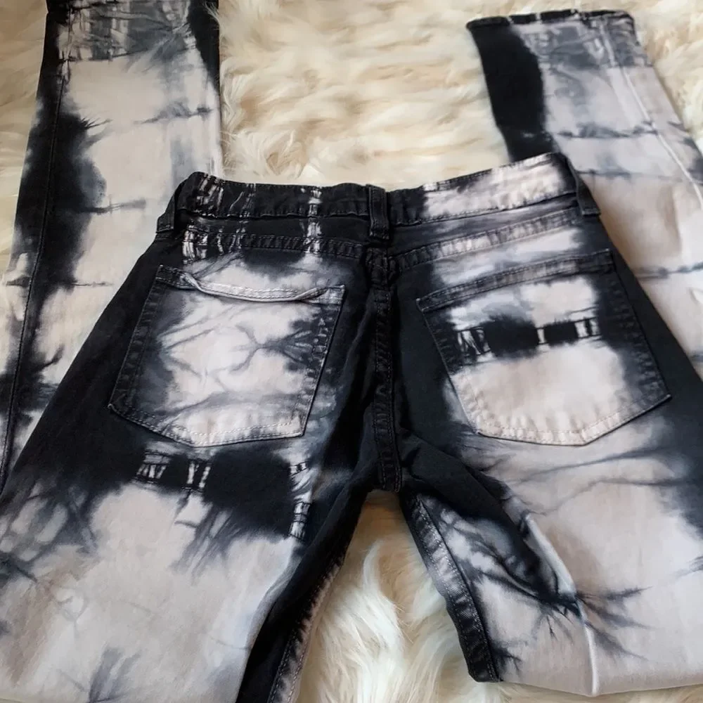 American Apparel The Slim Slack Lite Tie Dye Jeans Size 24 - Picture 3 of 7